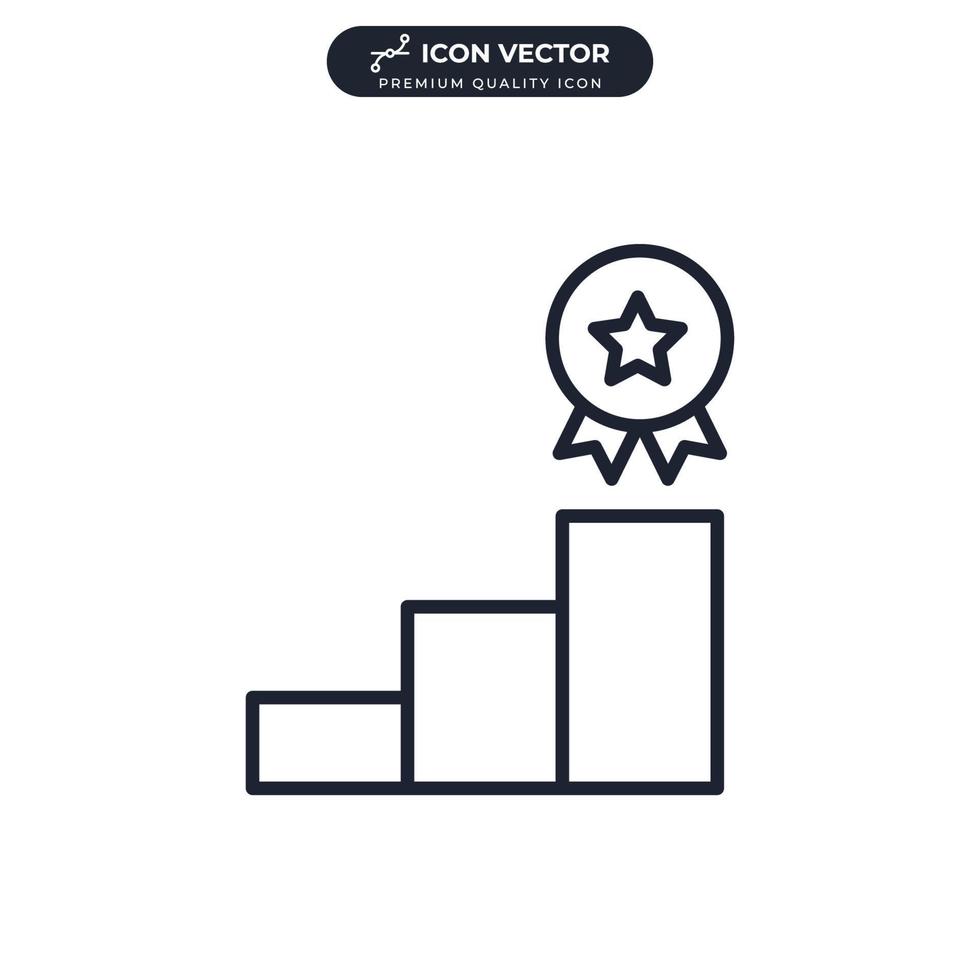 vinnare ikon symbol mall för grafisk och webbdesign samling logotyp vektorillustration vektor