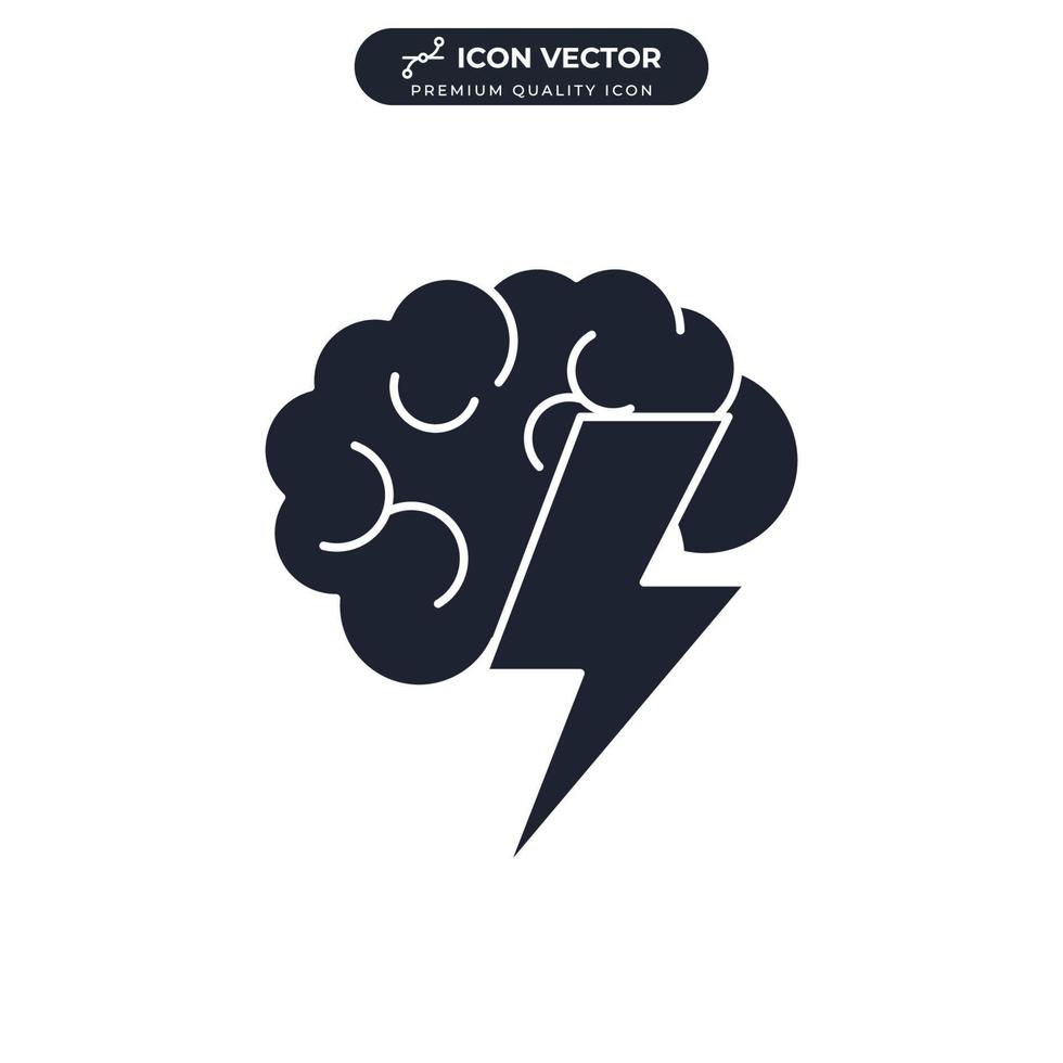 brainstorm ikon symbol mall för grafisk och webbdesign samling logotyp vektor illustration
