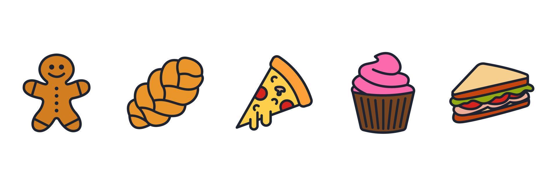 bageri butik som ikon symbol mall för grafisk och webbdesign samling logotyp vektorillustration vektor