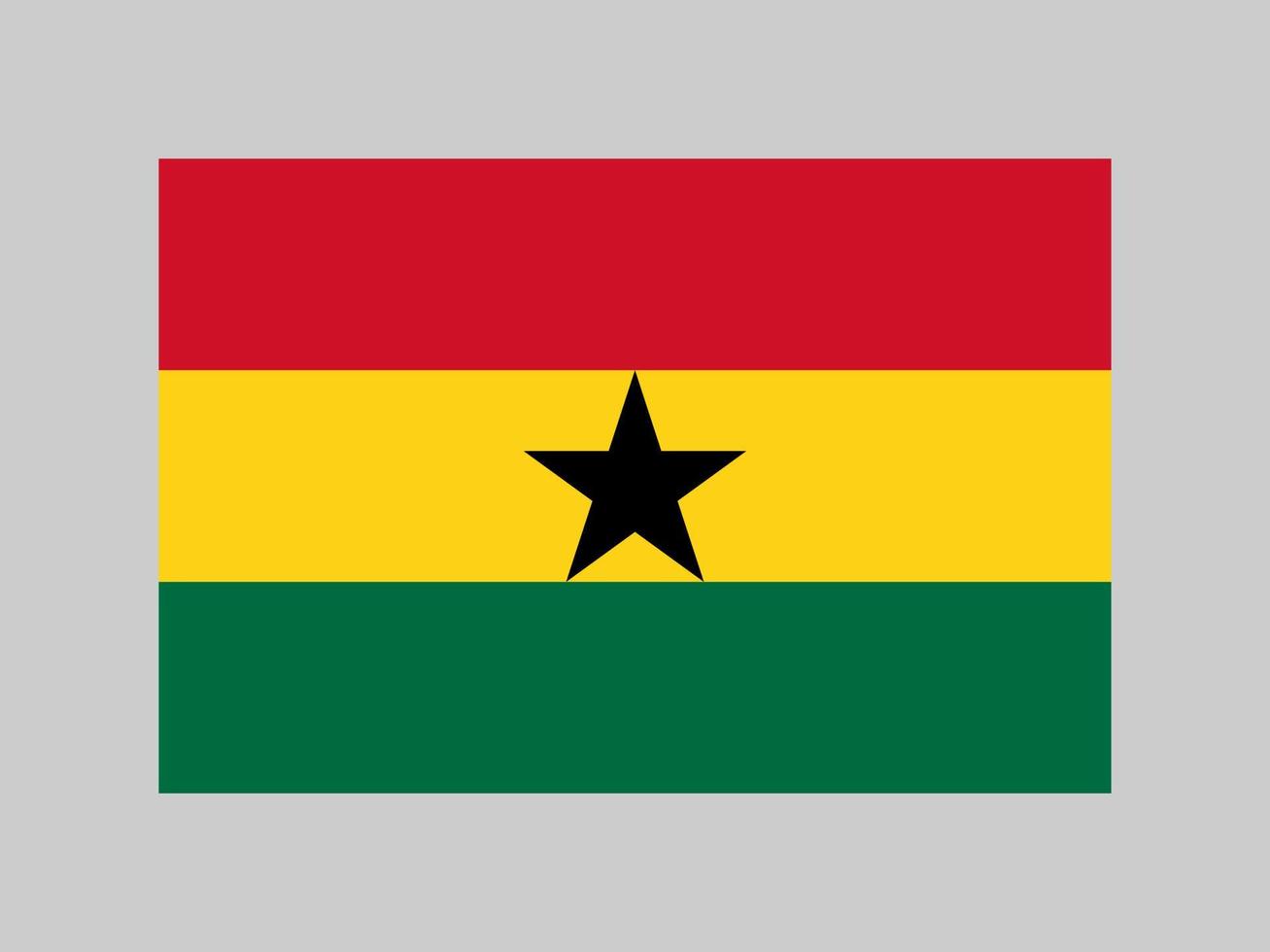 ghana flagga, officiella färger och proportioner. vektor illustration.