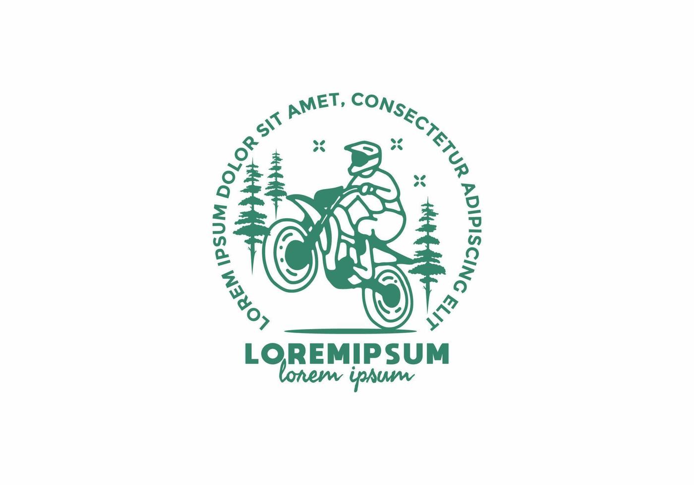 wild mit fahrradstrichgrafiken mit lorem ipsum-text vektor