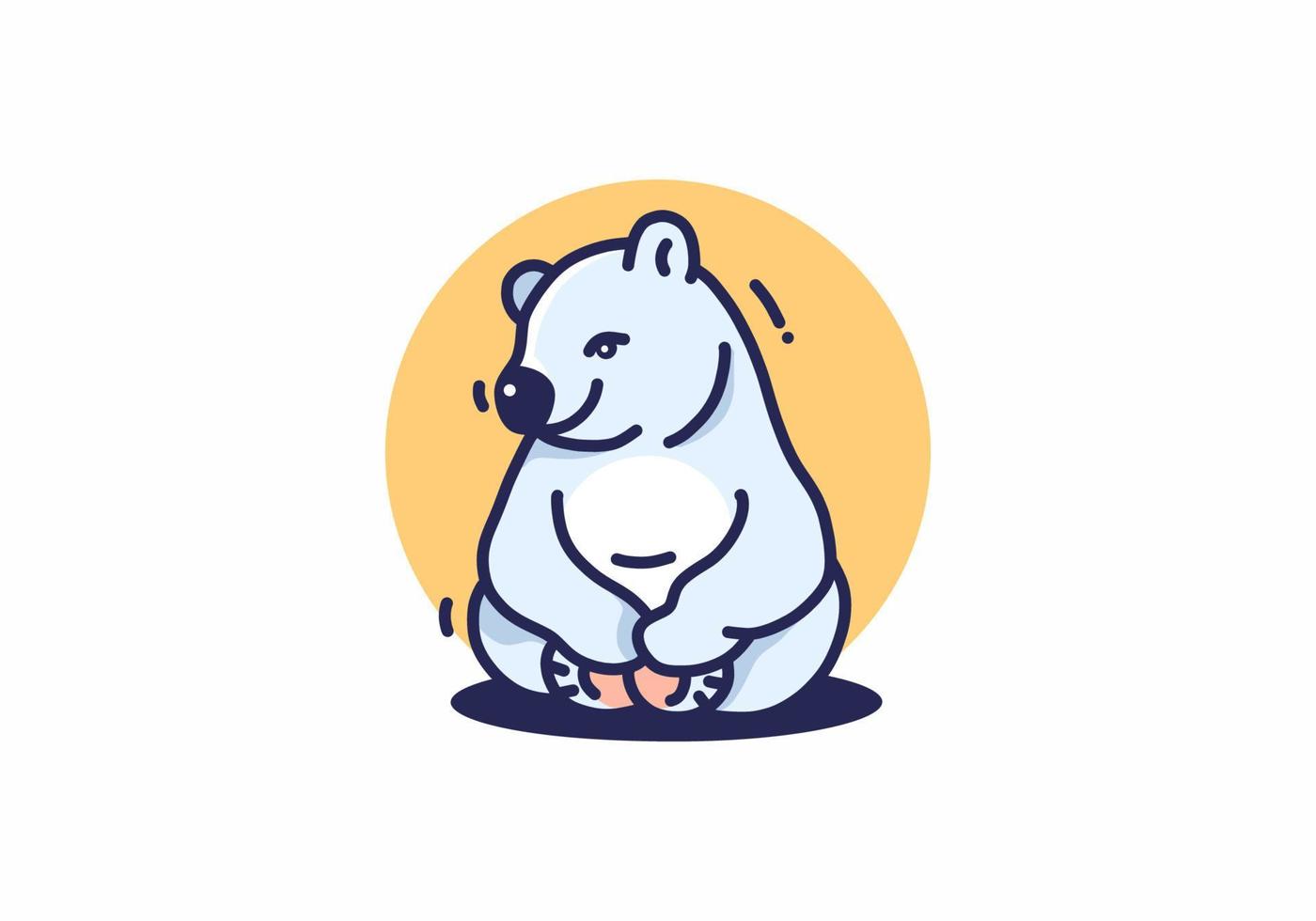 sittande björn illustration vektor