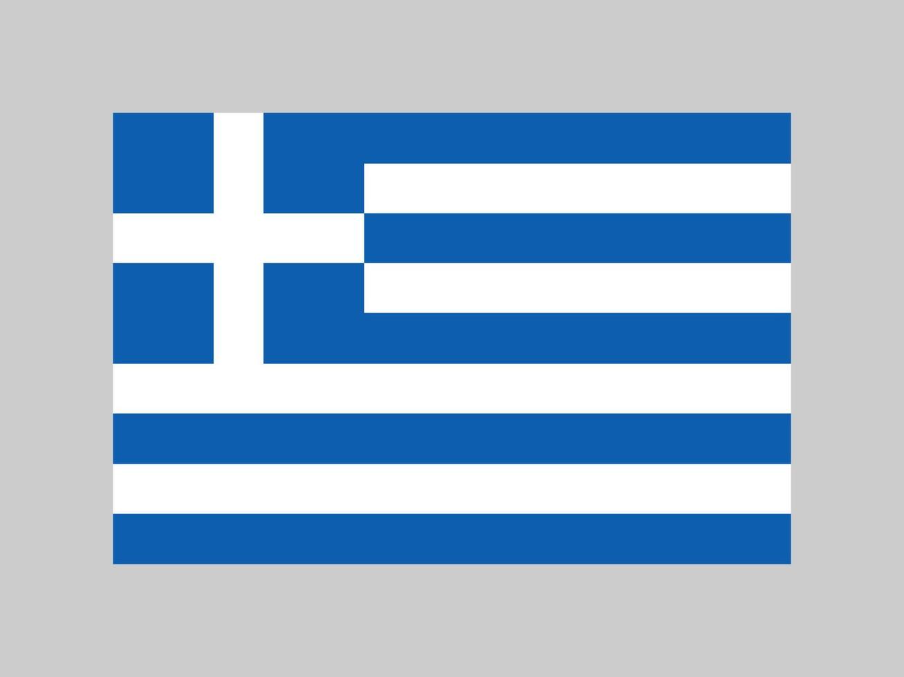 Greklands flagga, officiella färger och proportioner. vektor illustration.