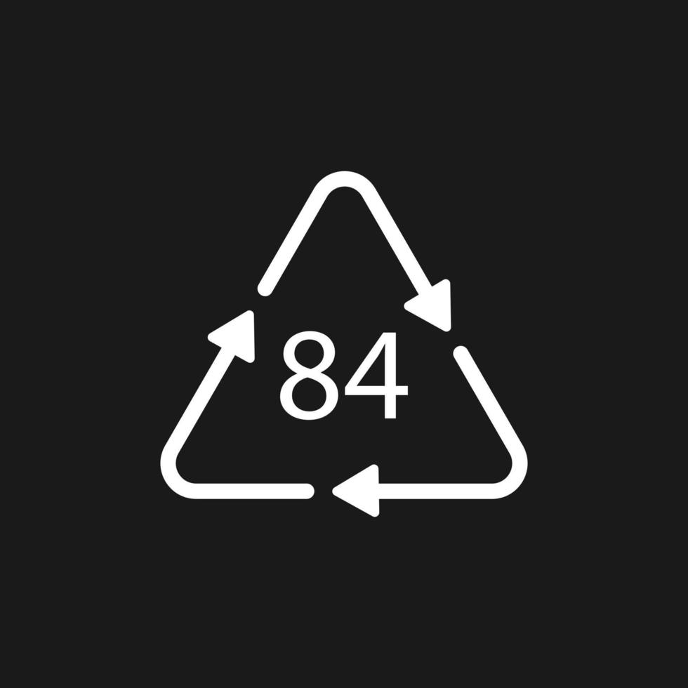 Verbundwerkstoff-Recyclingsymbol 84 c pap. Vektor-Illustration vektor