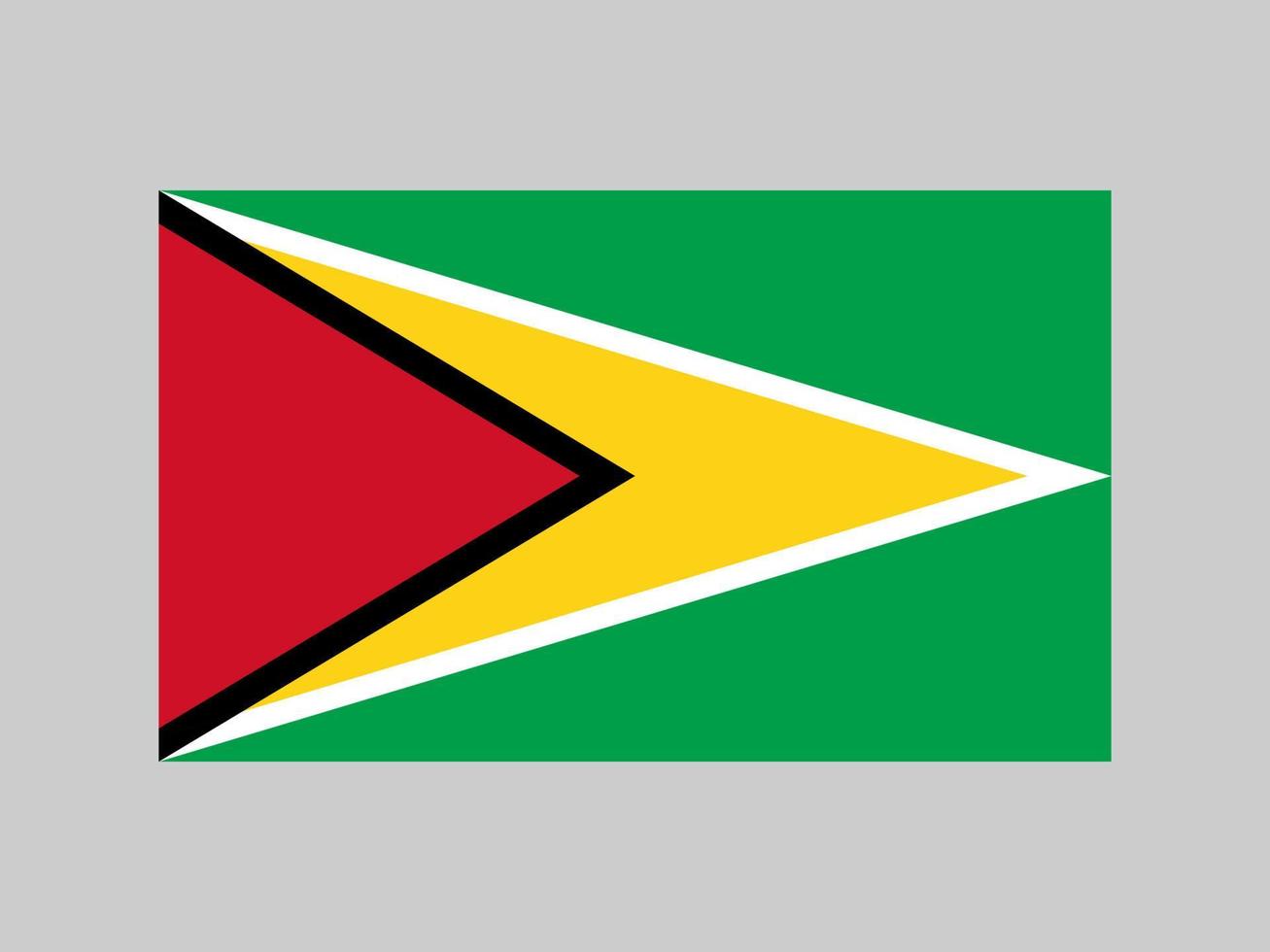 guyana flagga, officiella färger och proportioner. vektor illustration.