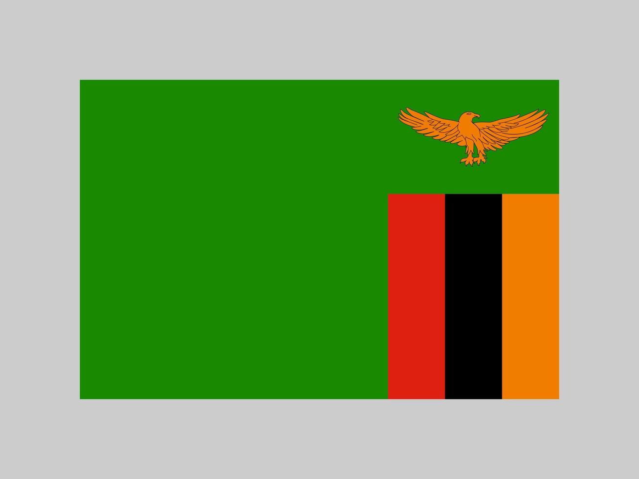 zambias flagga, officiella färger och proportioner. vektor illustration.