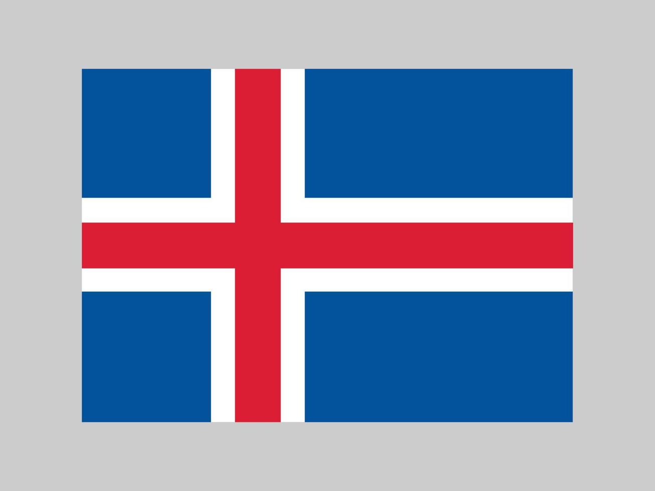 islands flagga, officiella färger och proportioner. vektor illustration.