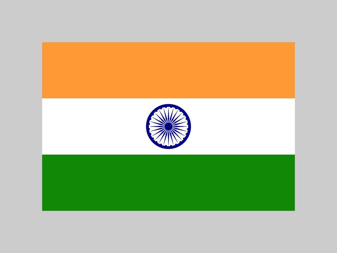 Indien-Flagge, offizielle Farben und Proportionen. Vektor-Illustration. vektor