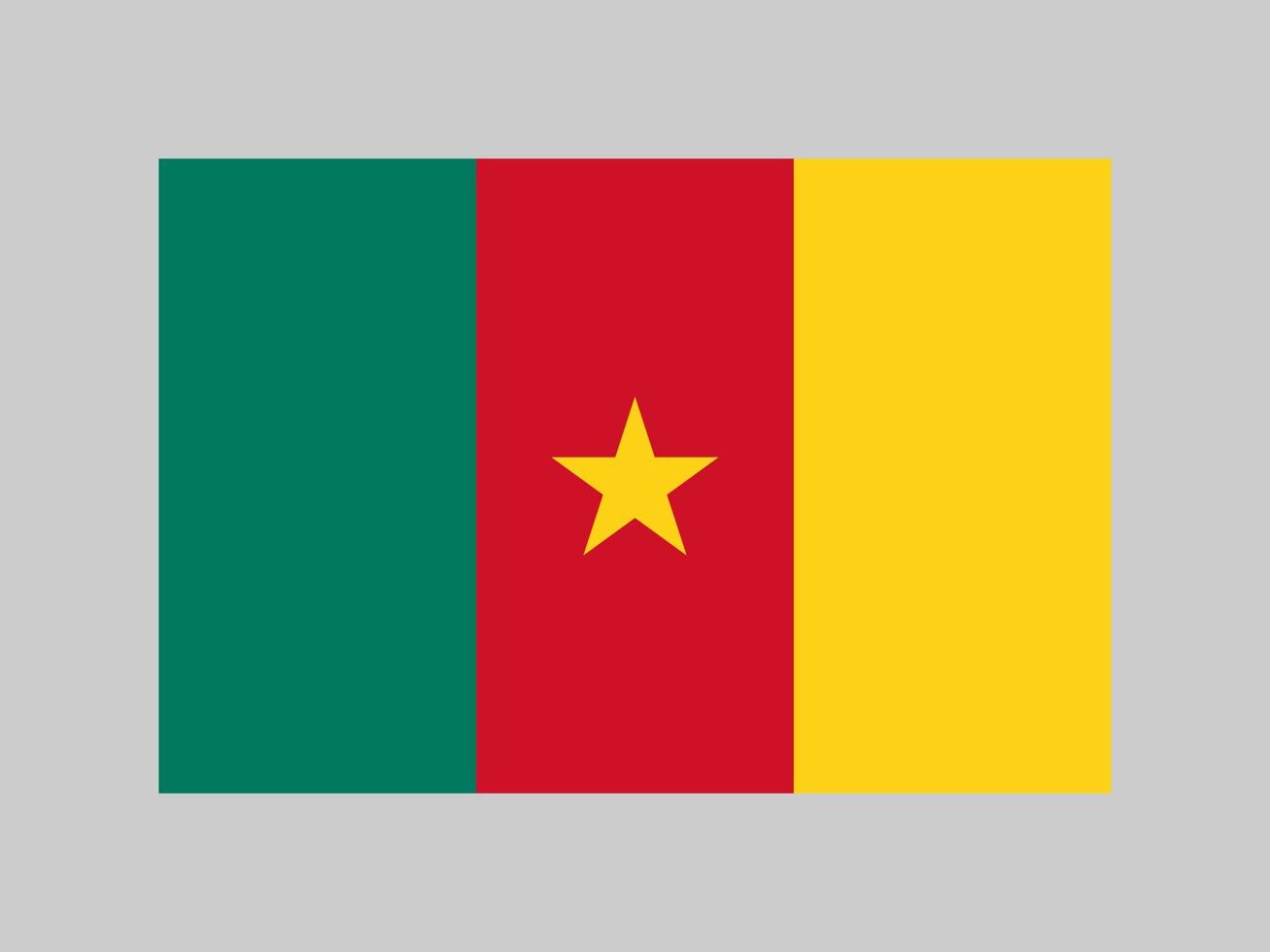 Kamerun-Flagge, offizielle Farben und Proportionen. Vektor-Illustration. vektor