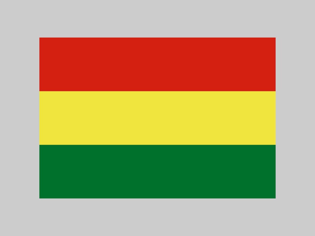 Bolivien-Flagge, offizielle Farben und Proportionen. Vektor-Illustration. vektor