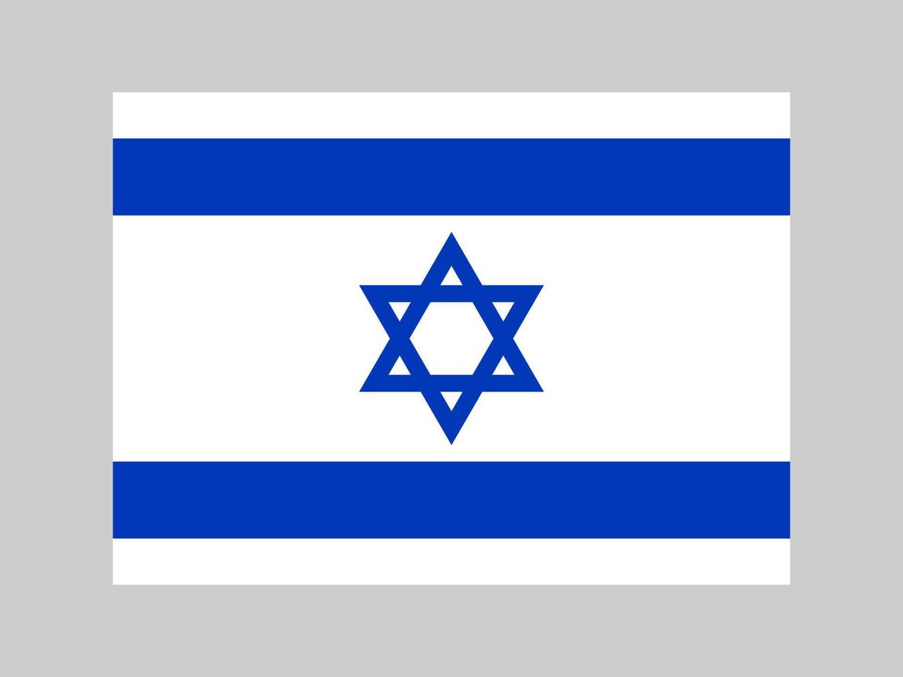 Israels flagga, officiella färger och proportioner. vektor illustration.