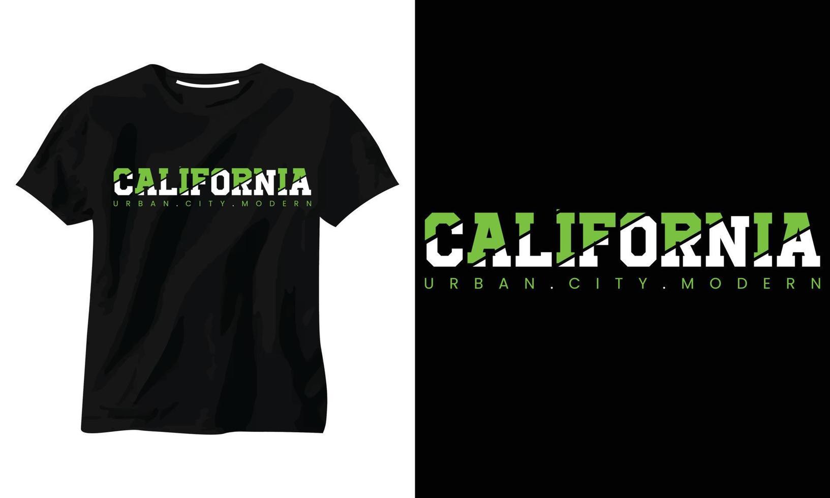 Kalifornien minimalistisk typografi t-shirt design vektor