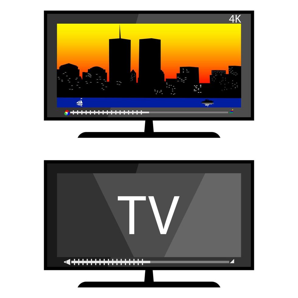 zwei tv-symbol vektor