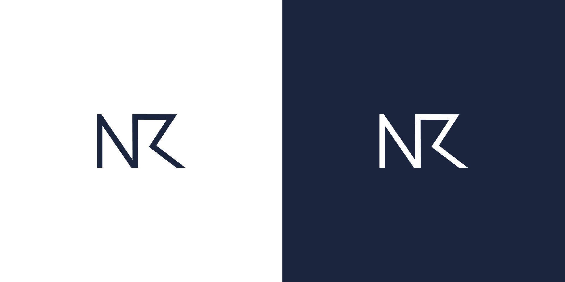 modern och enkel bokstav nr initialer logotypdesign vektor