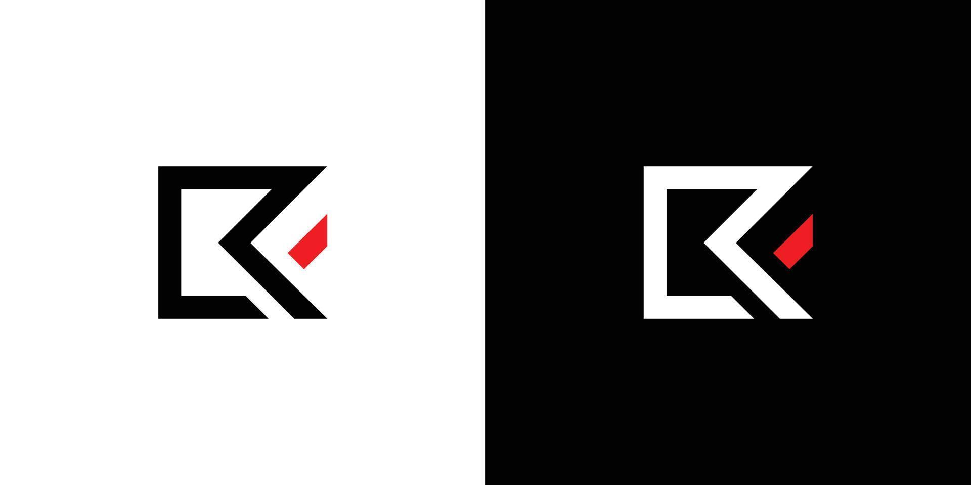 modern och unik logotypdesign med bokstavs rf initialer vektor