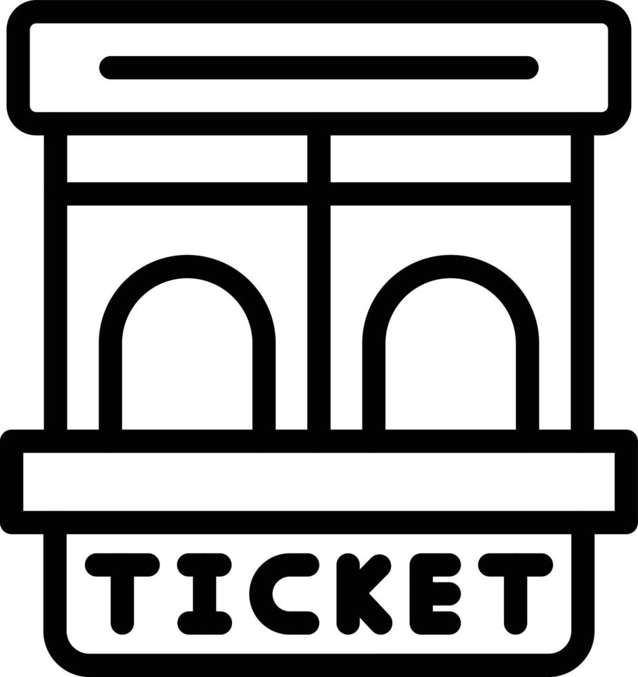 Ticket-Fenster-Vektor-Icon-Design-Illustration vektor