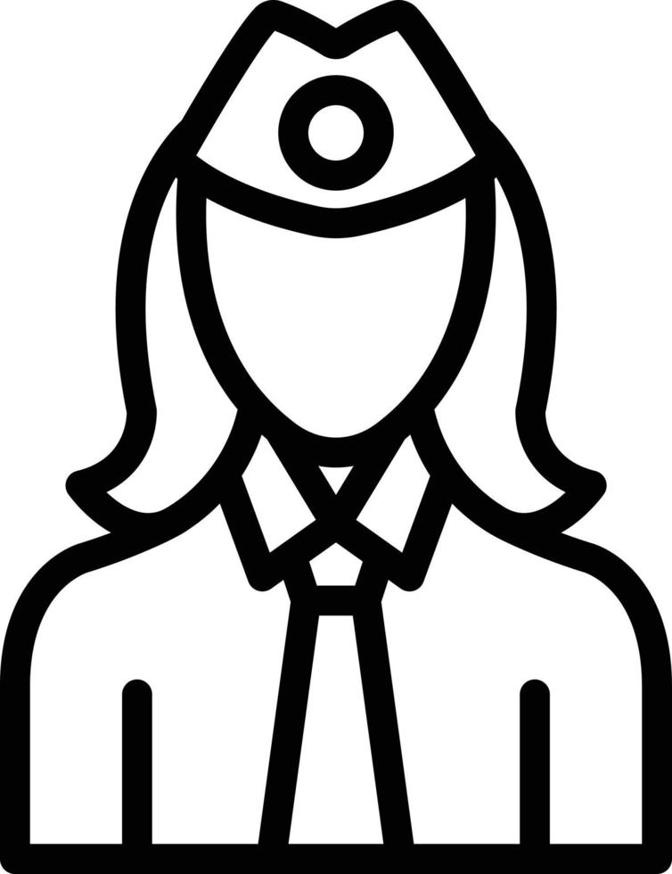 Stewardess-Vektor-Icon-Design-Illustration vektor