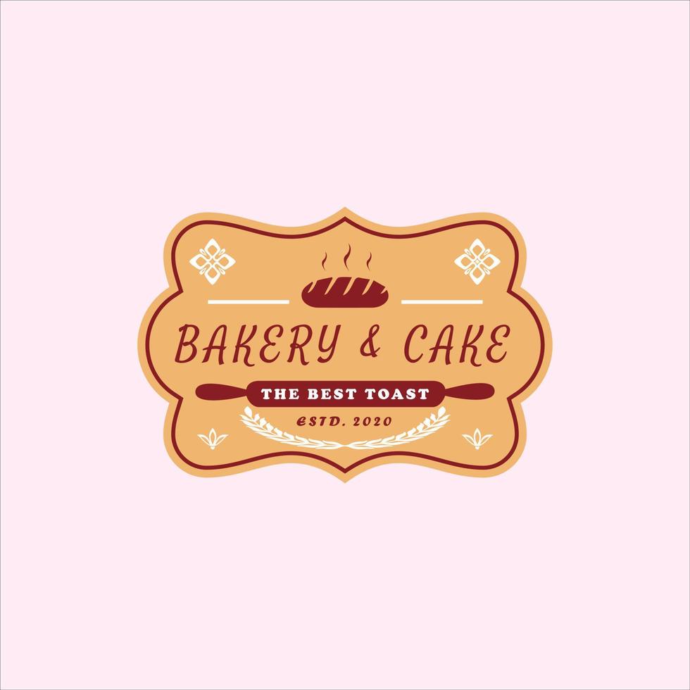 vintage retro bäckerei logo abzeichen etiketten stempel und aufkleber vektor