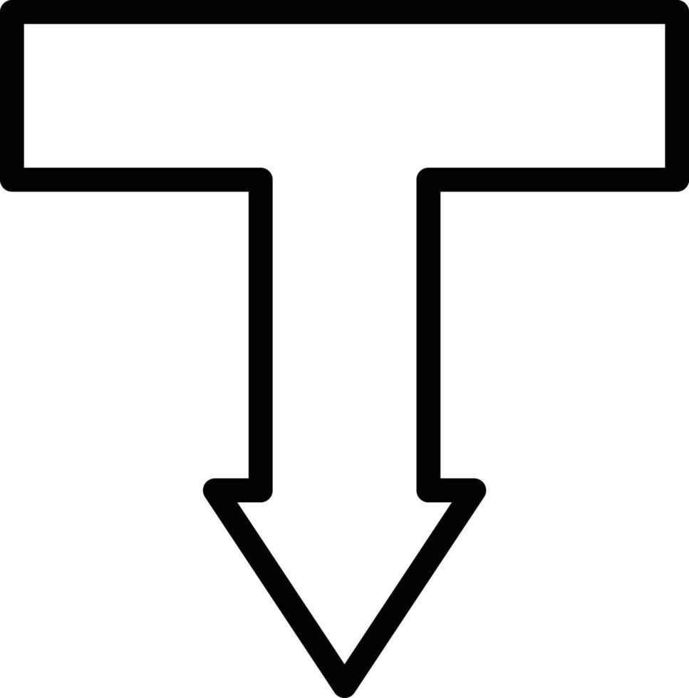 t-korsning vektor ikon design illustration