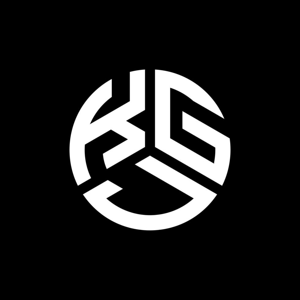 kgj-Buchstaben-Logo-Design auf schwarzem Hintergrund. kgj kreatives Initialen-Buchstaben-Logo-Konzept. kgj Briefgestaltung. vektor