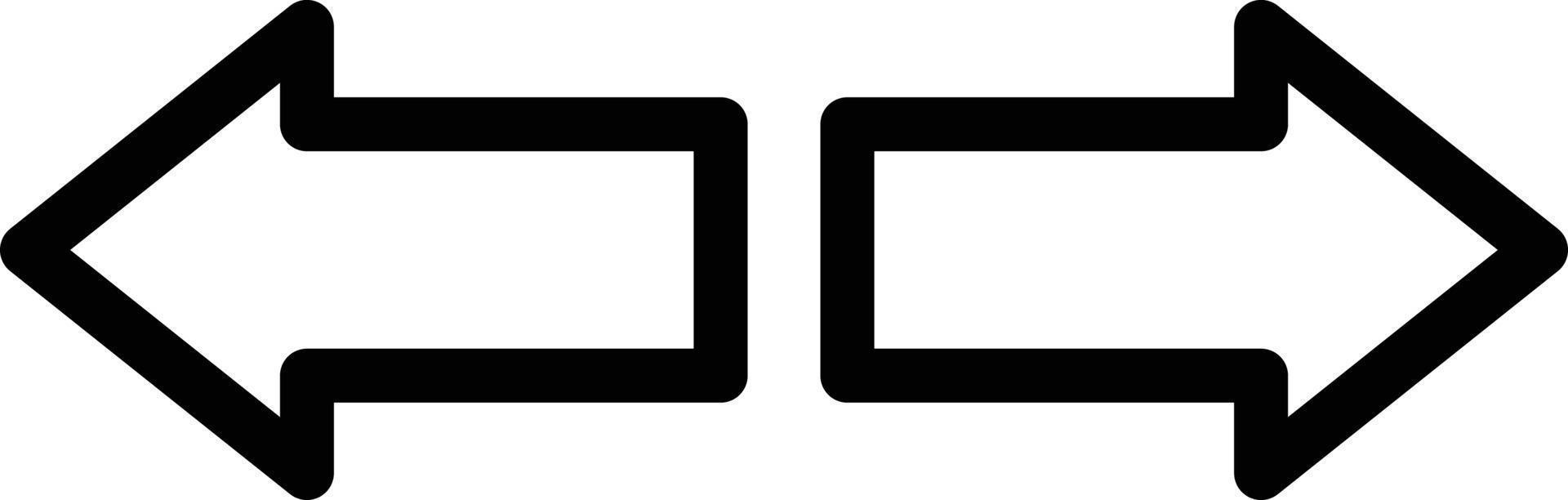 links-rechts-Vektor-Icon-Design-Illustration vektor