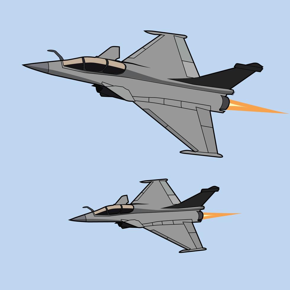 modernes Düsenjäger-Flugformationsvektordesign vektor