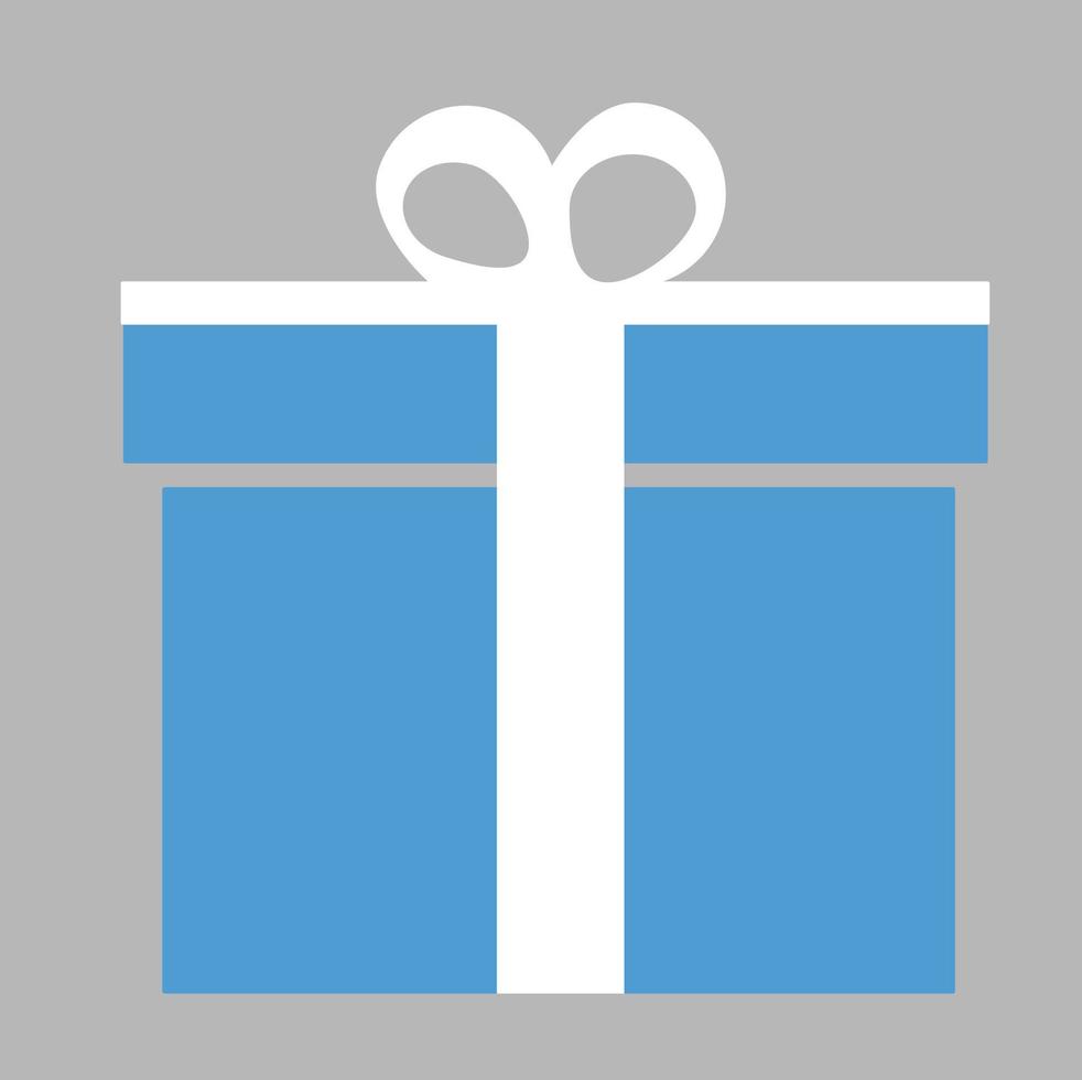 presentförpackning ikon på grå bakgrund. presentförpackning tecken. presentförpackning symbol. vektor