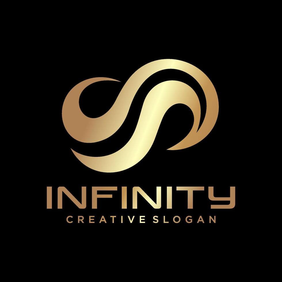 kreativa infinity logotyp design vektor mall