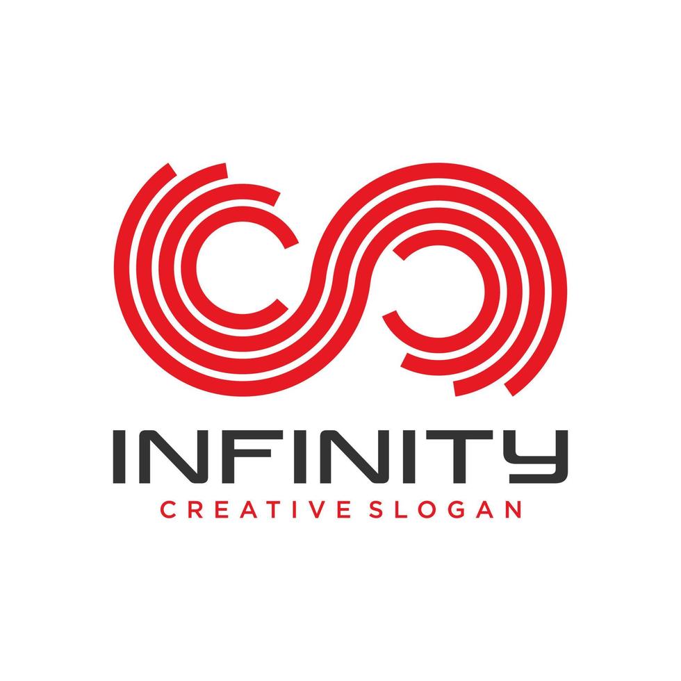 kreativa infinity logotyp design vektor mall