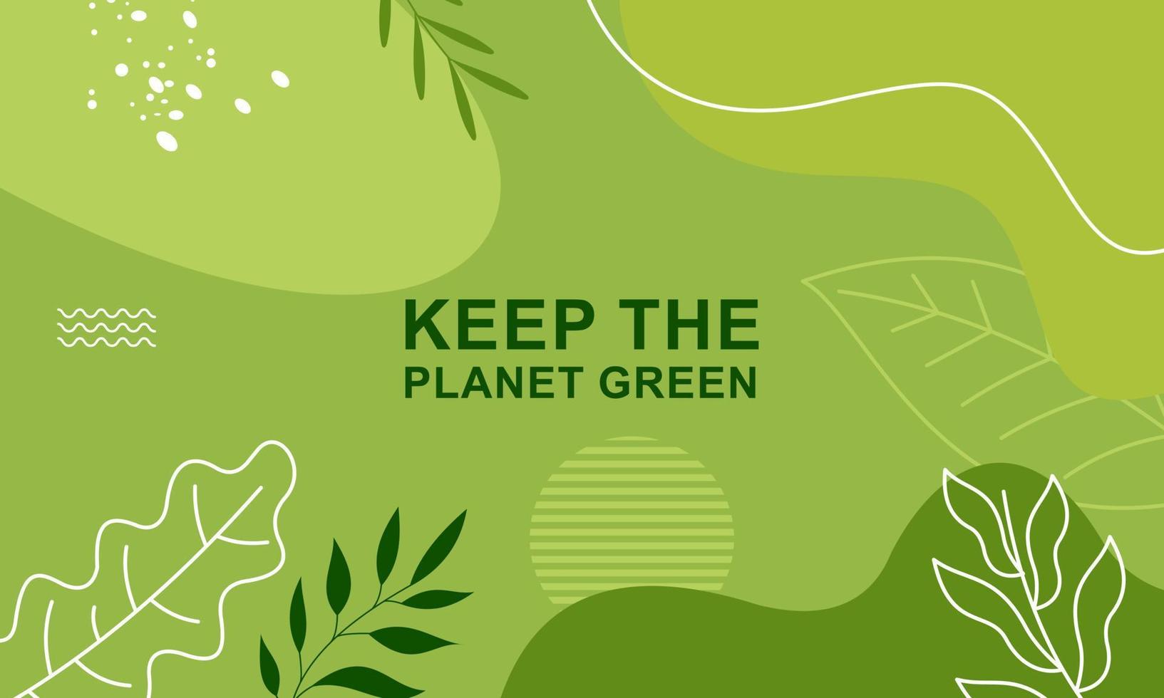 Poster zum Tag der Erde mit grünem Hintergrund vektor
