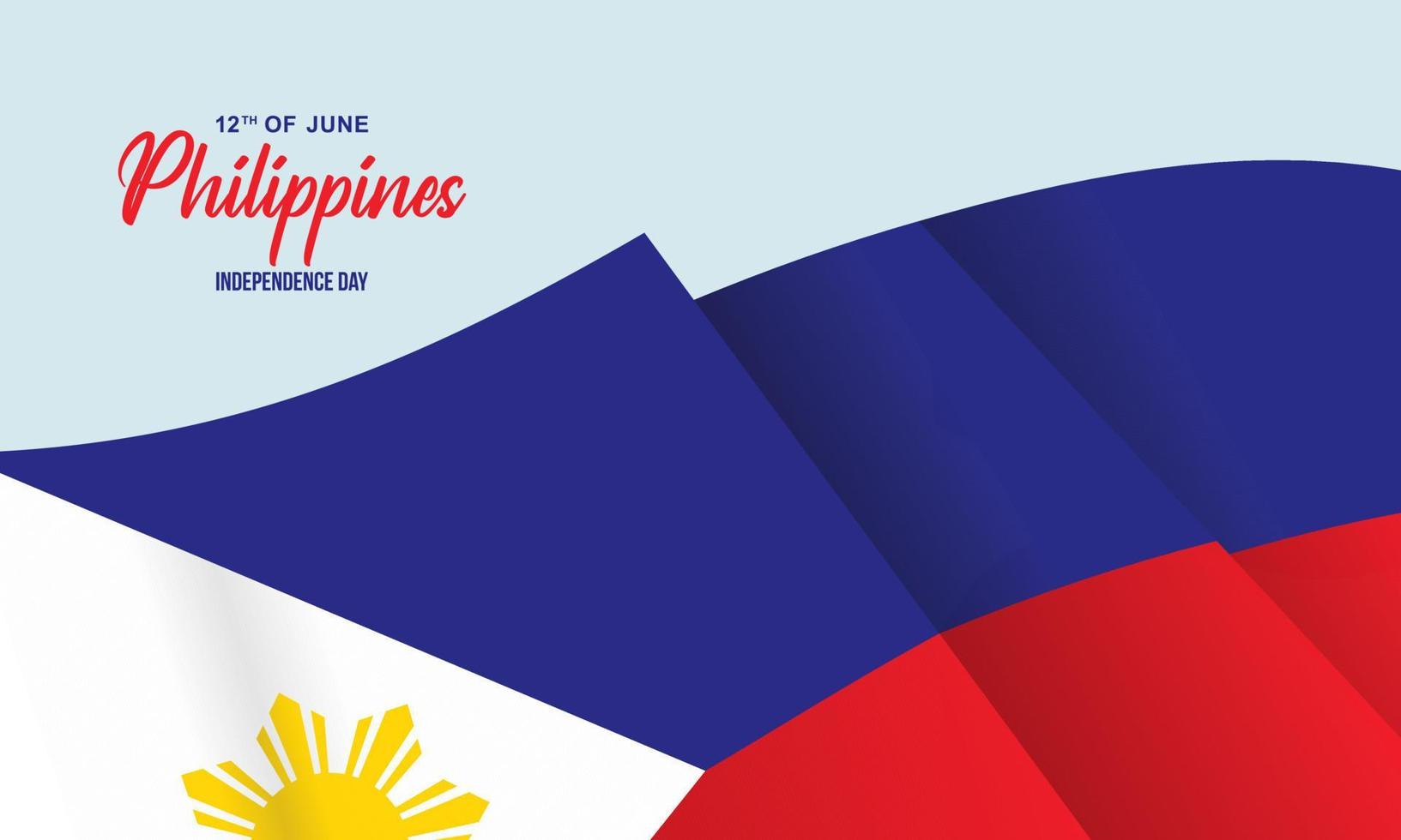 Vektorvorlage zum Unabhängigkeitstag der Philippinen vektor