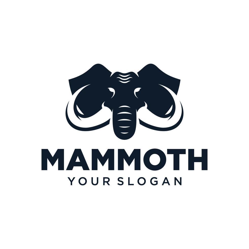 mammut huvud logotyp design vektor mall