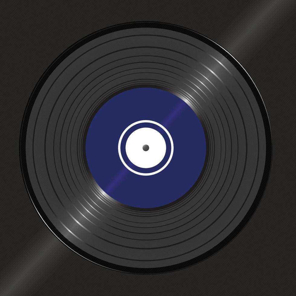vinyl-schallplatte für musikalbum-cover-design vektor