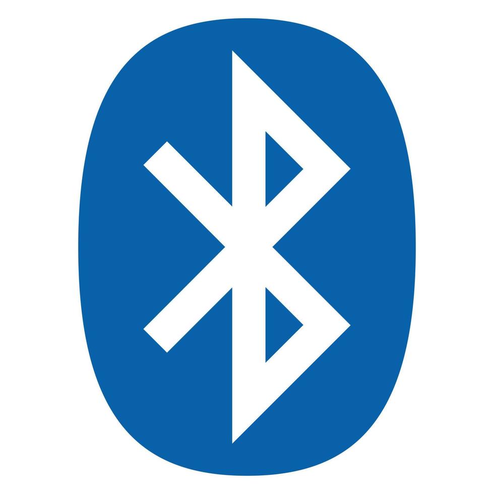 flaches Bluetooth-Symbol vektor