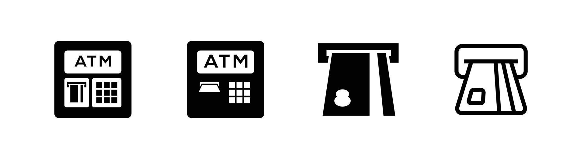 bank atm bargeldsymbol, geldautomatensymbol vektor