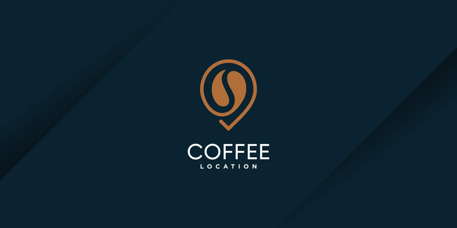 Kaffee-Logo-Vorlage mit kreativen Elementen für Business-Premium-Vektor-Teil 4 vektor