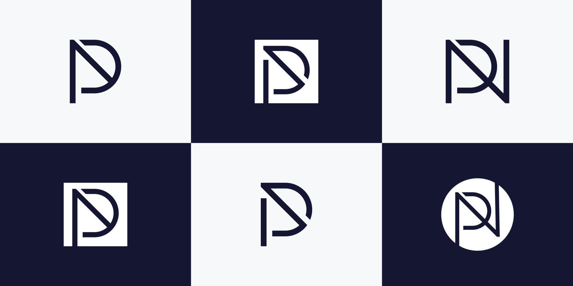 monogram lyx brev logotyp med initial p premium vektor
