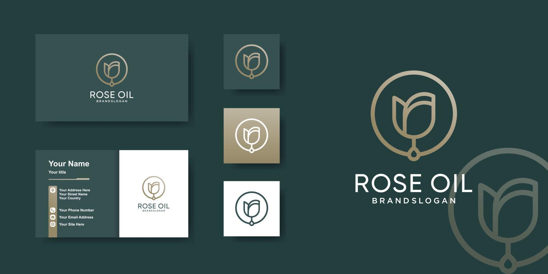rosolja logotyp mall med unikt koncept premium vektor
