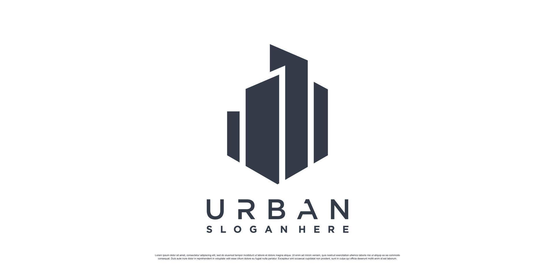 Gebäude-Logo-Design-Vorlage mit einzigartigem Konzept Premium-Vektor Teil 1 vektor
