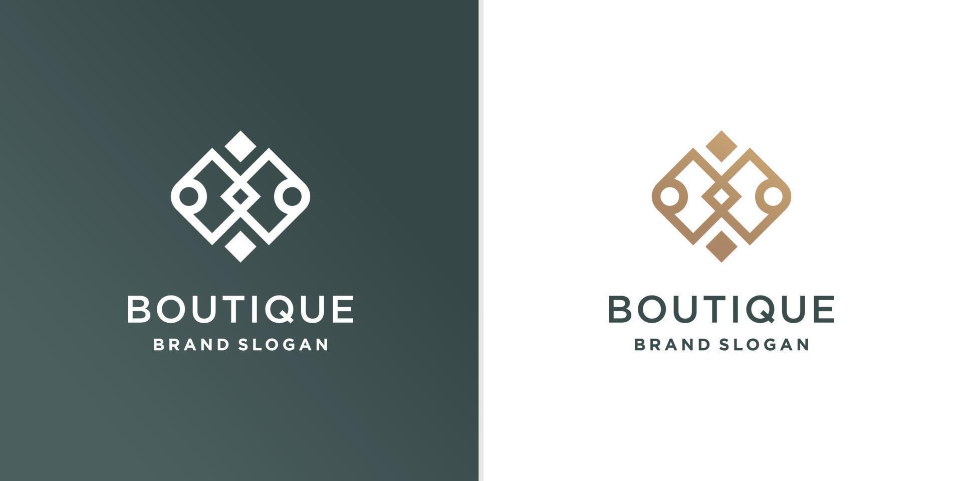 boutique-logotypmall med skönhetslinjekoncept premium vektor del 4