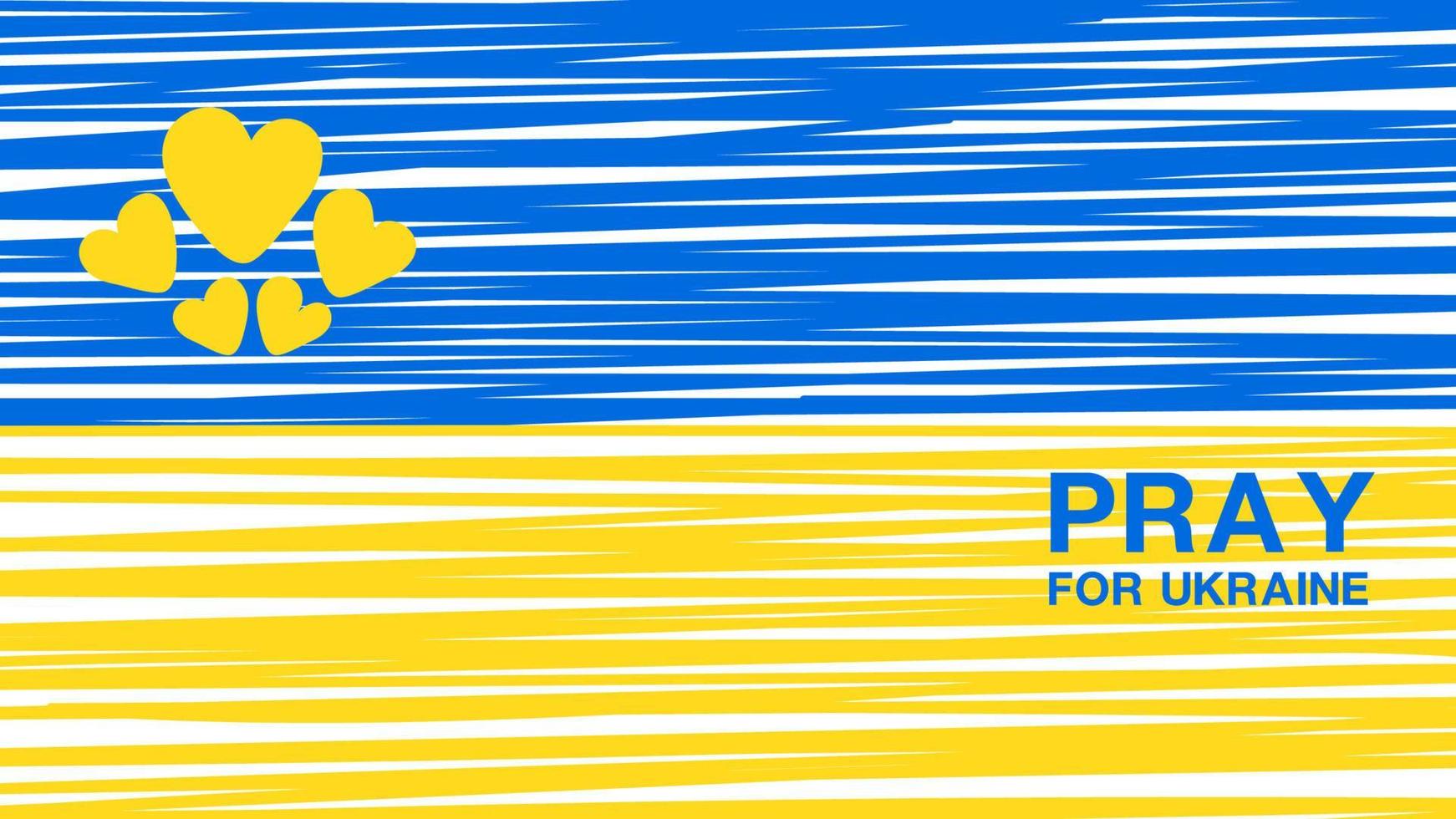 be för Ukraina på flaggpolygonbakgrund, ukrainska flaggpolygonstruktur, inget krig i Ukraina-konceptet, broschyrflyerdesign, blå och gul banderoll, vektorillustration vektor