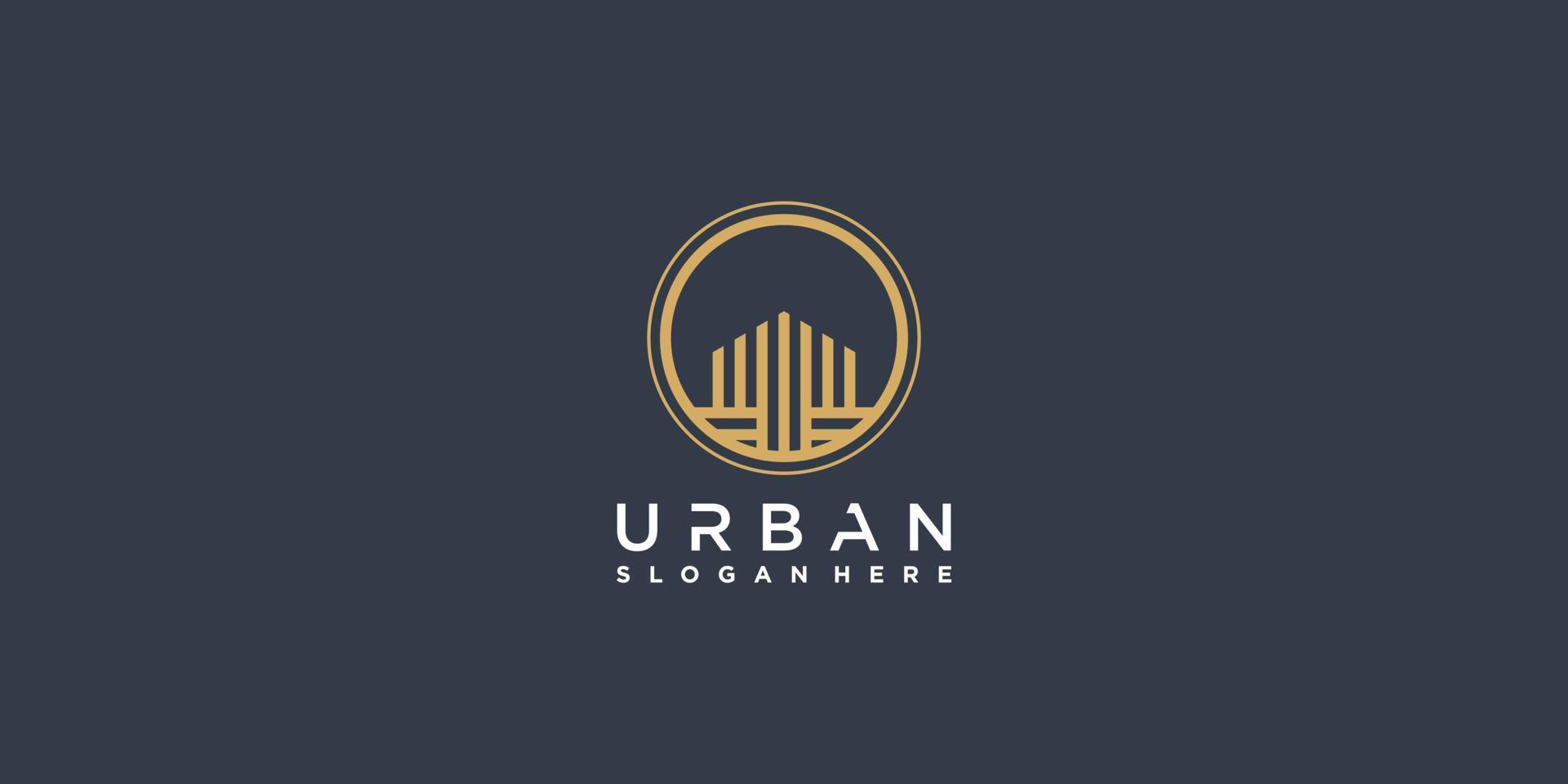 urbane Logo-Vorlage mit modernem abstraktem Konzept Premium-Vektor Teil 2 vektor