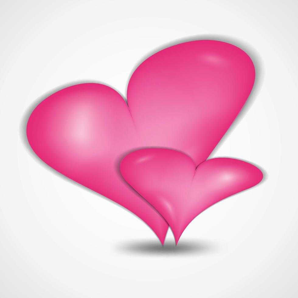 rosa hjärta vektorillustration kan användas för alla hjärtans dag, bröllopsinbjudan, gratulationskort, banderoll, vykort, webbsida, presentkort, flygblad, bokkorver, affisch, reklam. vektor