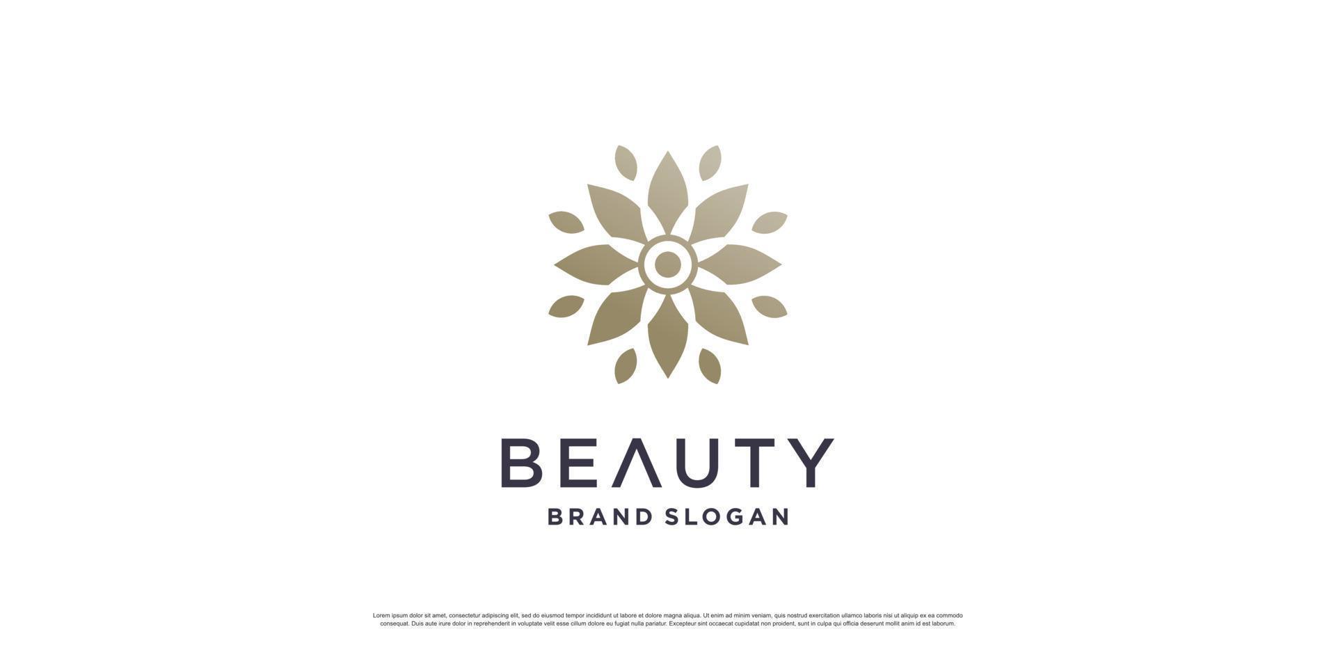 Beauty-Logo-Design mit minimalistischem Linienkonzept Premium-Vektor Teil 2 vektor