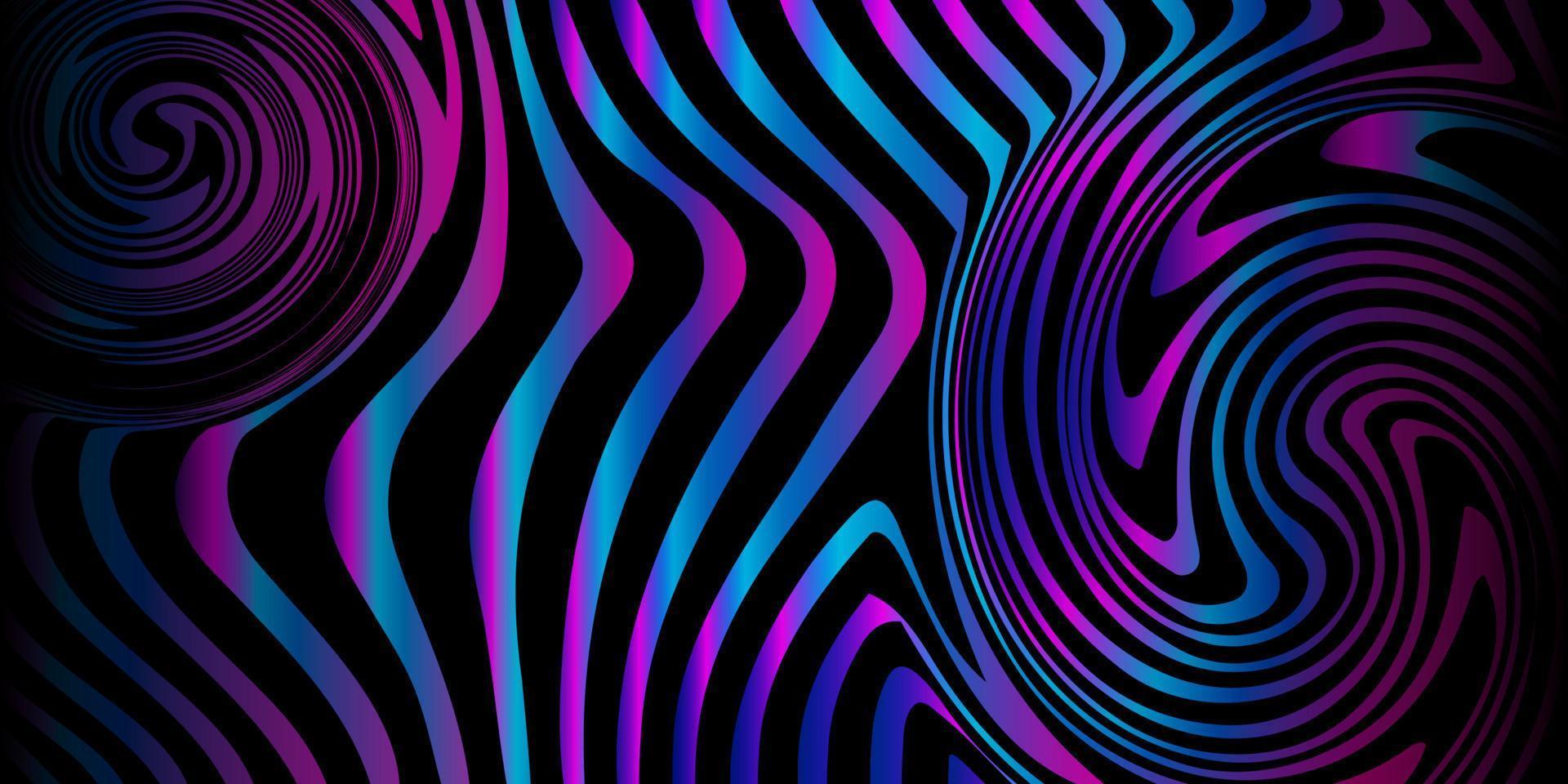 Retro-Musterhintergrund, Trend-Cyberpunk-Hintergrund, 80er-Party-Hintergrund, Linienmuster, bunte Textur mit Farbverlauf, abstrakte bunte Techno-Kulisse, futuristischer Farbverlauf. Vektor im Cyberpunk-Stil