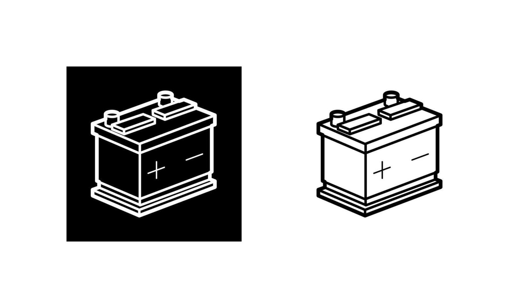 bilbatteri ikon. bilbatterianordning, elektrisk del. siluett och linjär originallogotyp. enkel kontur stil tecken ikon. vektor illustration isolerad på vit bakgrund. eps10.