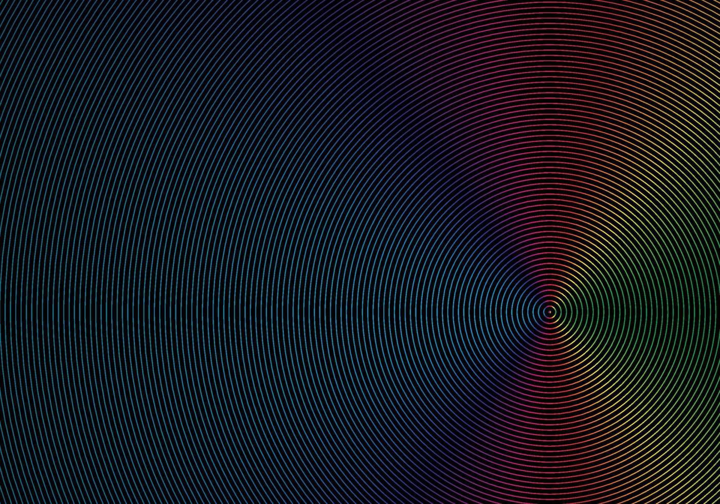 abstrakte kreise digitale futuristische spektren färben hintergrund und textur vektor