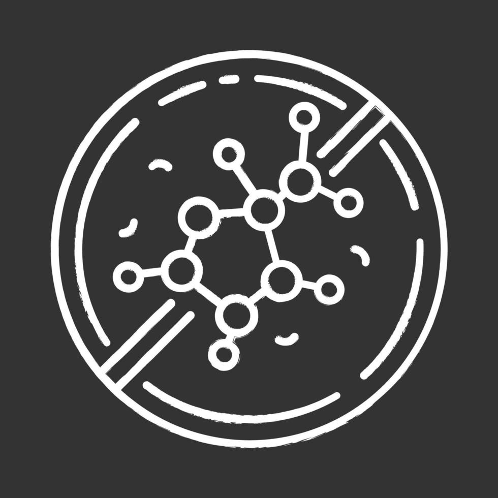 lektinfreies Kreidesymbol. ungiftig, nicht chemisch. produktfreie Zutat. frische nahrhafte Bio-Lebensmittel. gesunde Ernährung, diätetische. ausgewogene Mahlzeiten. isolierte vektortafelillustration vektor
