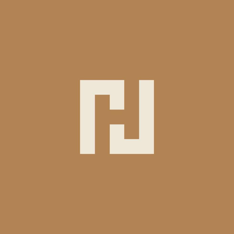 bokstaven h negativt utrymme logotyp ikon designmall element vektor