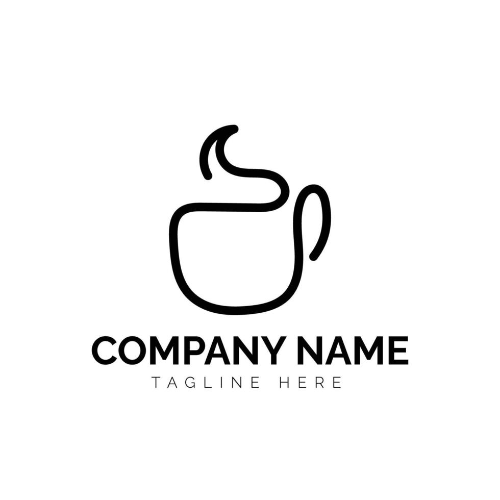 Kaffee-Logo-Design-Vektor-Illustration vektor